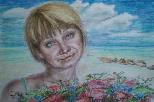 Пастель, крафт-бумага. Портрет по фото