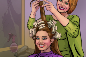 Векторная иллюстрация "Парикмахер"