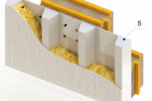 3д моделирование и визуализация "пирога" стены