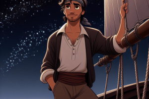 рисунок в стиле диснеевского мультика