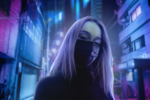 Обработка фото в стиле "Cyberpunk 2077"