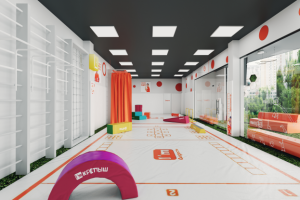 Визуализация тренажерного зала для детей I’m Крепыш