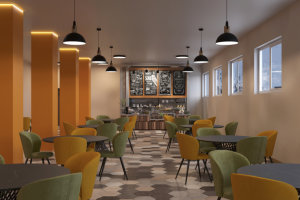 Дизайн-визуализация кафе дома ученых г. Самары