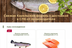 Дизайн лендинга (продажа карельской форели)