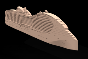 Барельеф круизного лайнера MSC