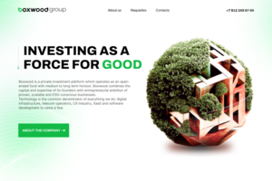 Дизайн сайта компании Boxwood group