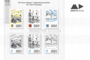 серия марок к 100-летию кафедры машиностроения им. Г.Проскуры