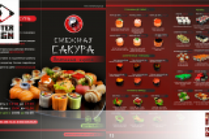 дизайн меню суши бара