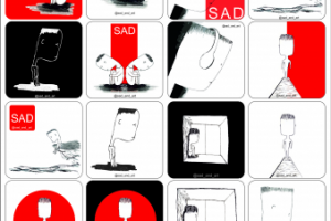 подборка стикеров SAD