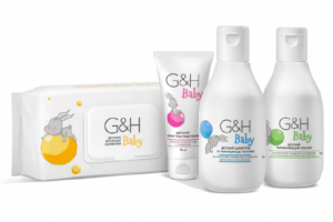 Дизайн упаковки для продуктов G&H Baby от Amway