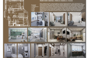 Дизайн проект квартиры, Ул. Горшина, Химки