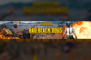 Оформление Ютуб-канала Bad Black Dogs (шапка + аватарка)