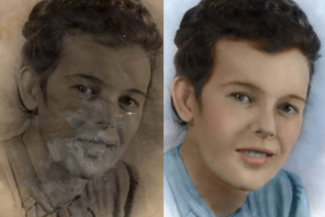 Ретушь портрета с дорисовкой.