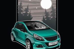 Иллюстрация автомобиля (постер)