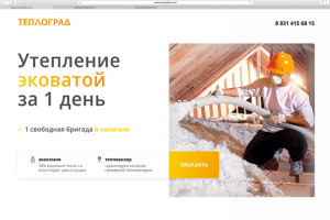 Лендинг: утепление домов эковатой