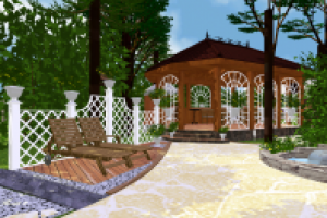 беседка+ландшафт