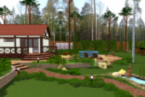 ландшафт, отделка фасада, крыльцо