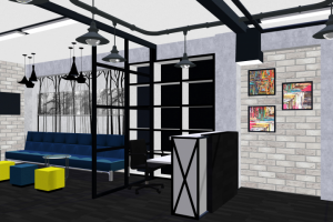 Библиотека, многофункциональный зал в стиле Лофт