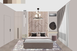 Коллаж интерьера спальни