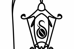 Логотип для социальных сетей кофейни "Под фонарём".