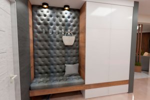 Черновая визуализация прихожей по макету