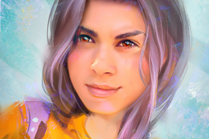 Портрет девушки в стиле Концепт Арт