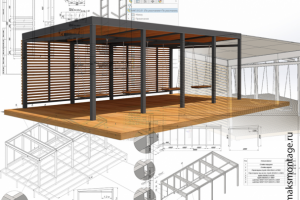 Навес с качелями