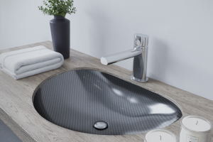 Визуализация линейки сантехники из карбона для каталога 2019 г.