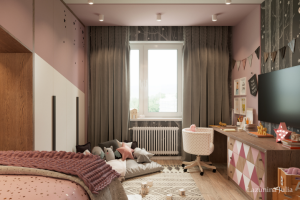 Визуализация детской комнаты для девочки 2018 г.