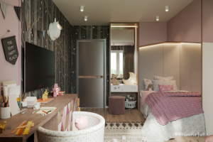 Визуализация детской комнаты для девочки 2018 г.