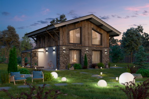 Визуализация дома в стиле фахверк 2020