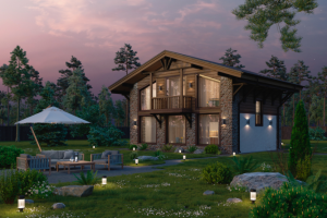 Визуализация дома в стиле фахверк 2020