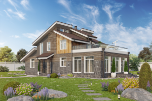 Визуализация дома из газобетона (2019) 2 вариант