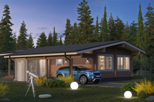 Визуализация деревянного дома для коттеджного поселка 2019 г.