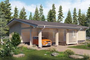 Визуализация деревянного дома для коттеджного поселка 2019 г.