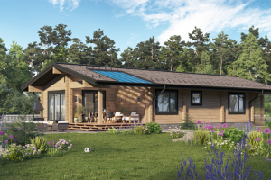 Визуализация деревянного дома для коттеджного поселка 2019