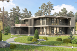 Визуализация современного дома 2018 г.