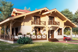 Визуализация комбинированного дома 2017 г.