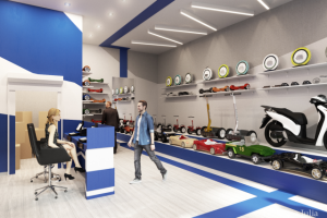 Концепт магазина электротранспорта 2017 г.