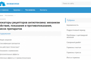 Блокаторы рецепторов ангиотензина: механизм