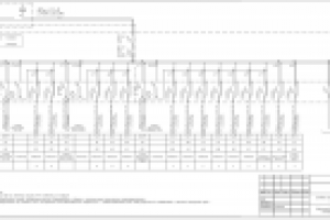 Однолинейная расчетная схема ЩО (электроснабжение ресторана)