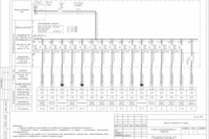 Однолинейная расчетная схема ЩР-41 (электроснабжение офиса)