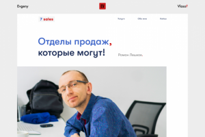 Дизайн лендинга для специалиста по построению отдела продаж