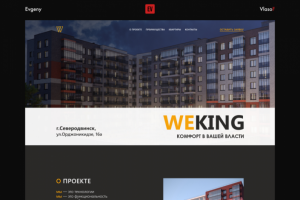 Дизайн лендинга элитного дома