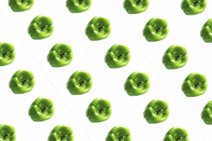 Иллюстрация зеленые перцы (фон).