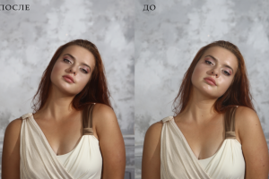Ретушь фото до\после.