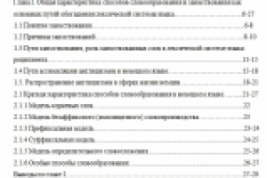Дипломная работа: Английские компоненты в современном немецком словообразовании