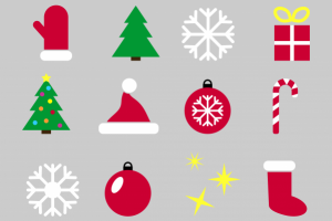 Новогодние векторные иконки