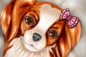 Иллюстрация арт щенок