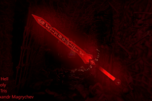 Hell Sword. High-Poly